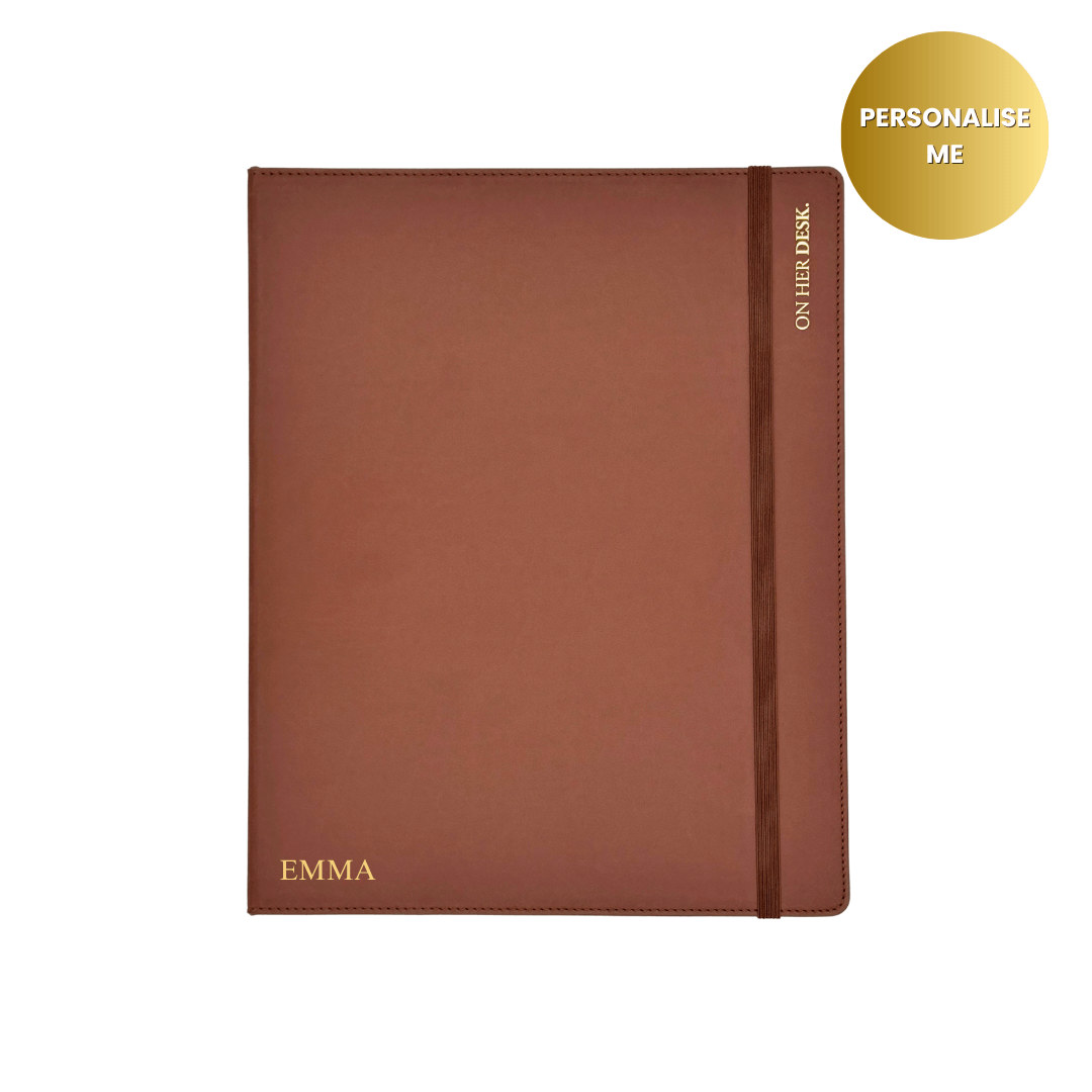A4 Binder Notebook (with tab dividers) - Chocolate Brown