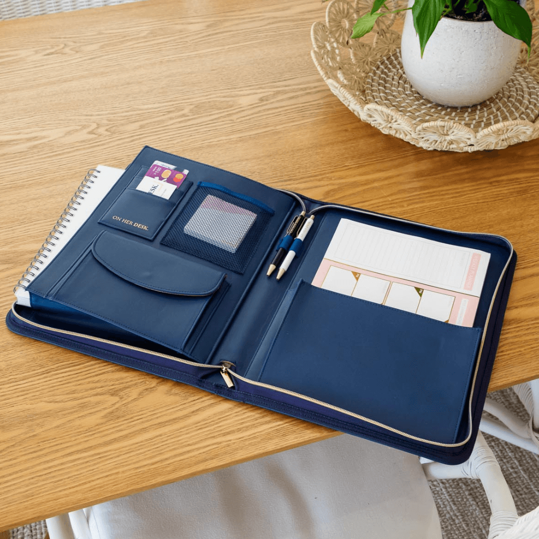 A4 Compendium Folder - Navy Blue (IMPERFECT)
