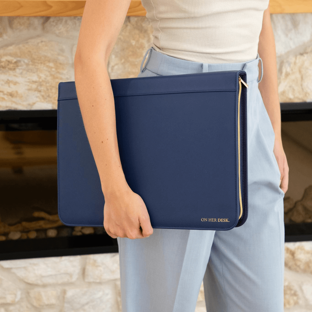 A4 Compendium Folder - Navy Blue (IMPERFECT)