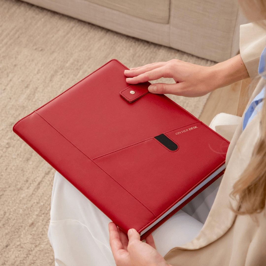 A4 Covered Notebook - Wine Red