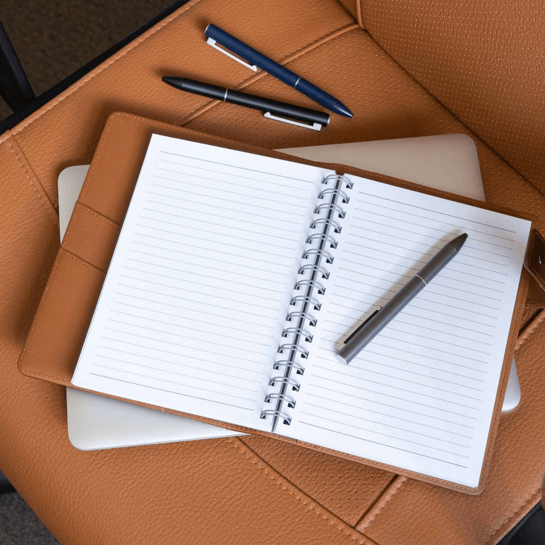 Men's A5 Covered Notebook - Midnight Black