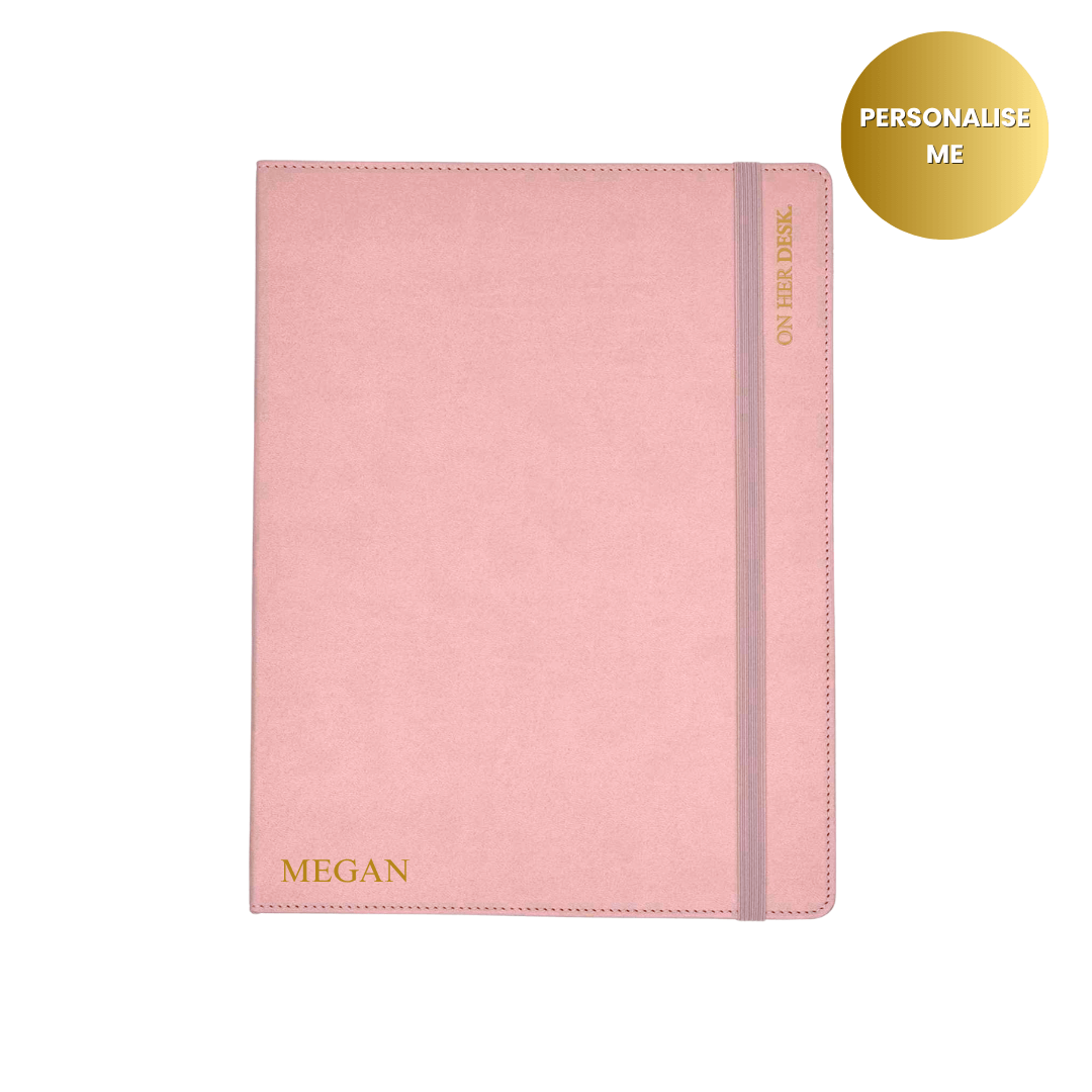 B5 Binder Notebook (with tab dividers) - Blush Pink