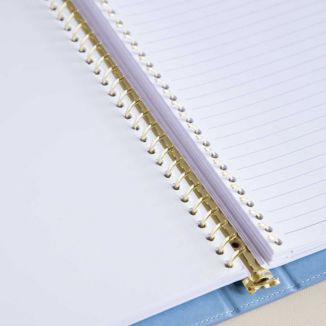 B5 Binder Notebook (with tab dividers) - Denim Blue