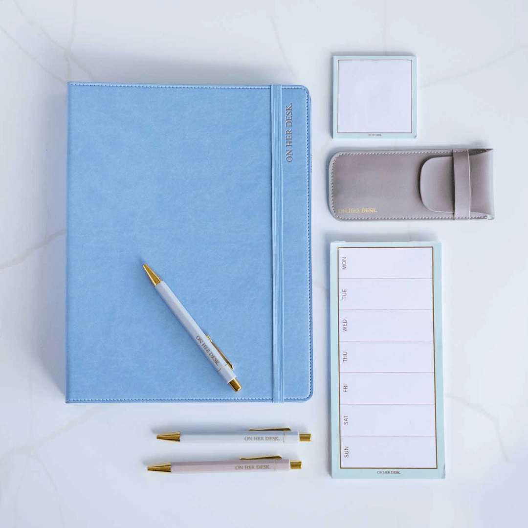 B5 Binder Notebook (with tab dividers) - Denim Blue