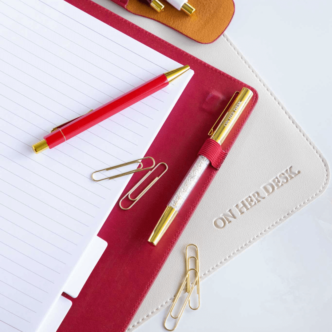 B5 Binder Notebook (with tab dividers) - Wine Red