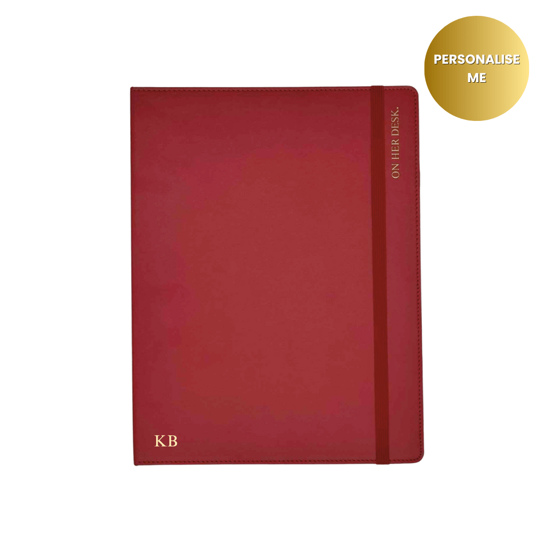B5 Binder Notebook (with tab dividers) - Wine Red