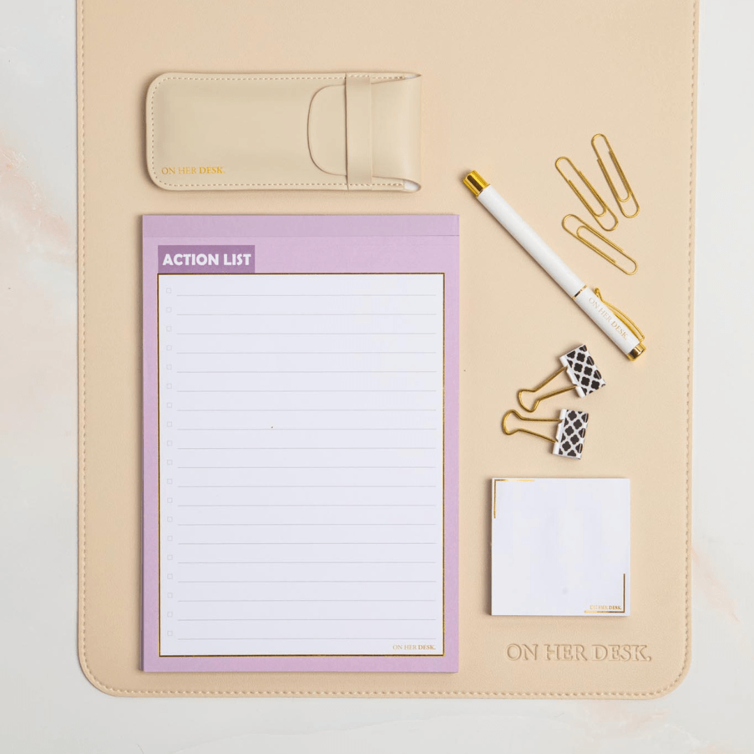 B5 Action List Notepad - Lilac (perforated)