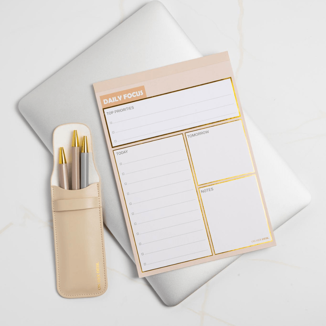 B5 Daily Focus Notepad - Cream (perforated)