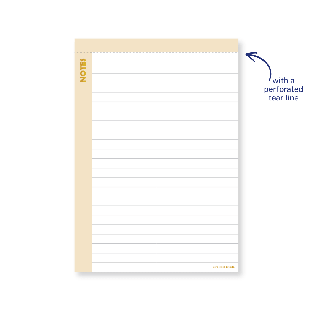 B5 Scribble Notes Notepad - Cream (perforated)