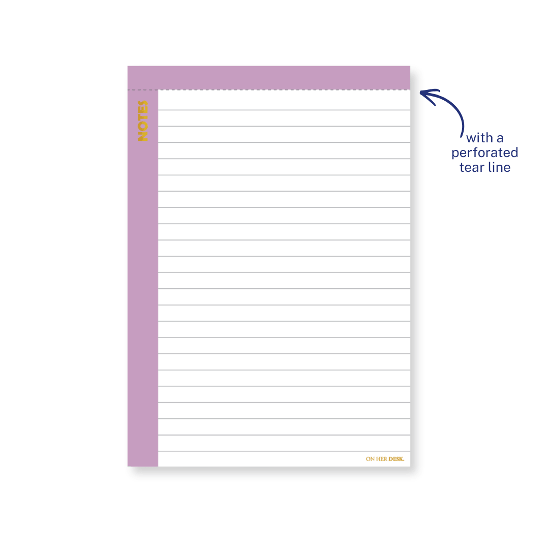 B5 Scribble Notes Notepad - Lilac (perforated)