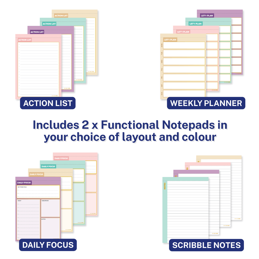 B5 Refillable Notepad Organiser - Lilac