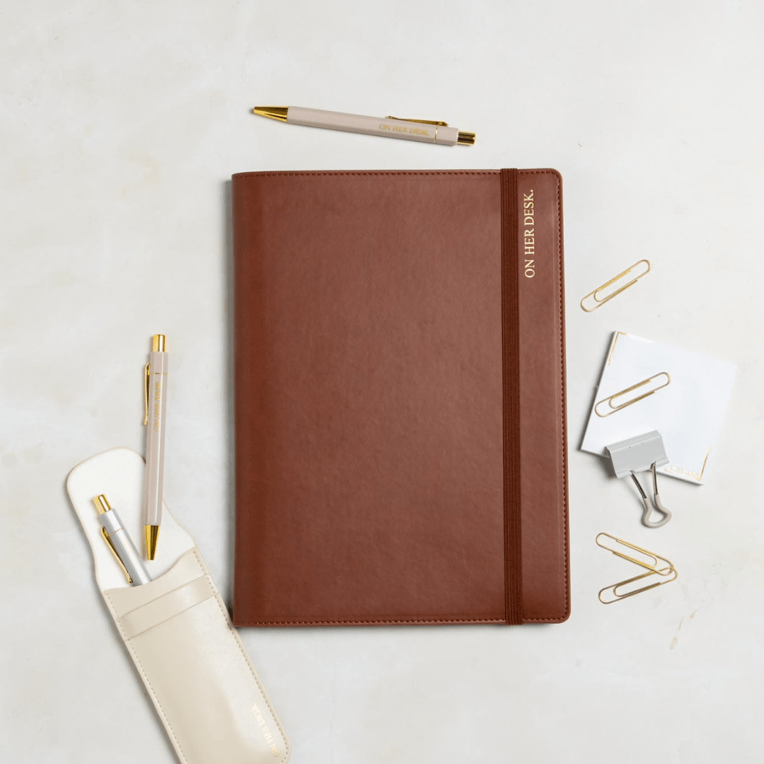 B5 Refillable Notepad Organiser - Chocolate Brown