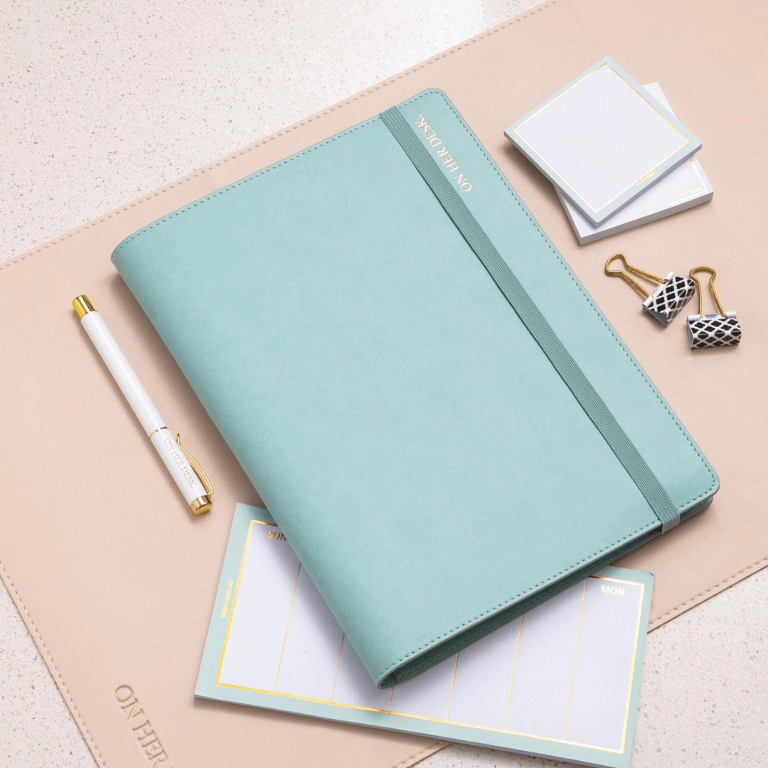 B5 Refillable Notepad Organiser - Mint Green