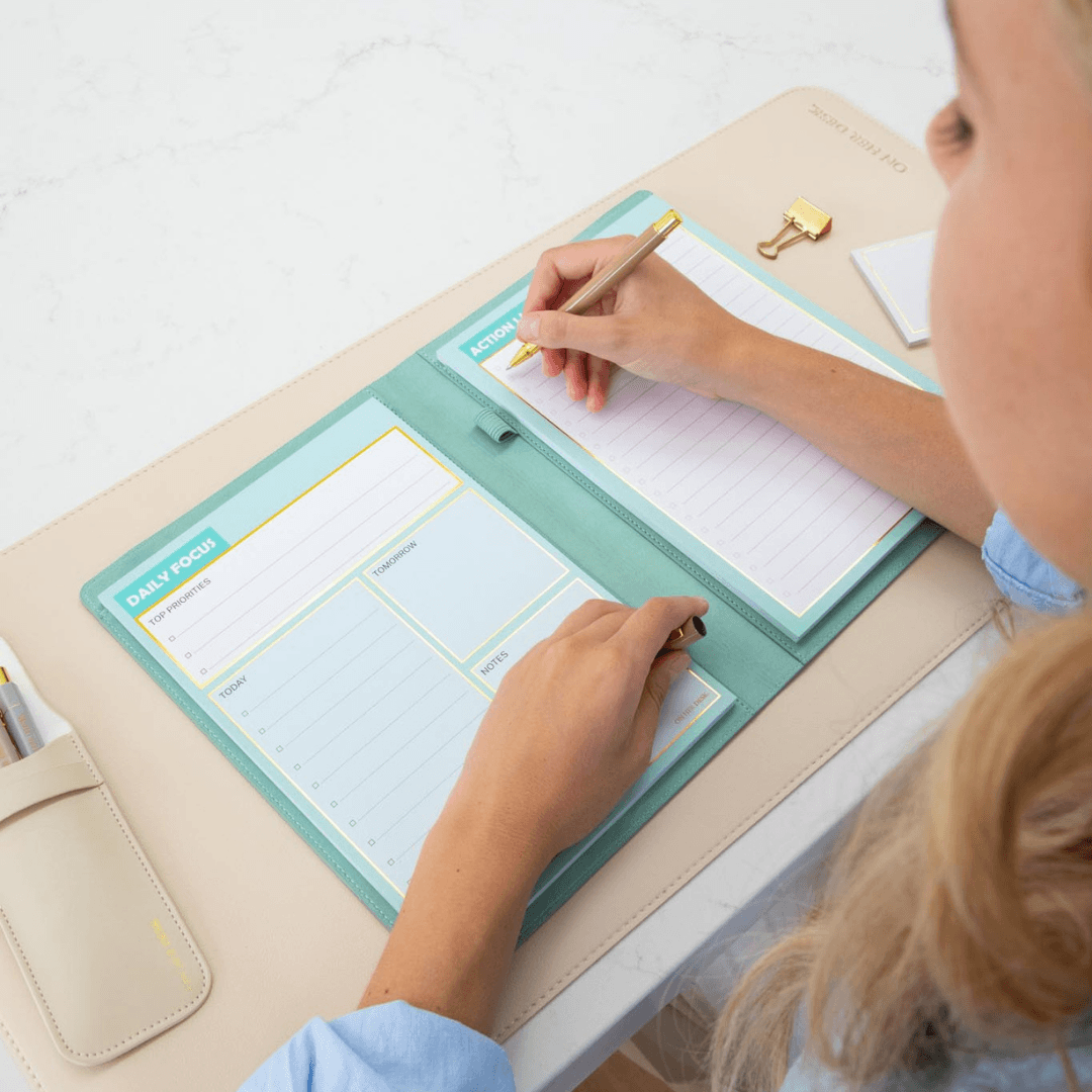 B5 Refillable Notepad Organiser - Mint Green