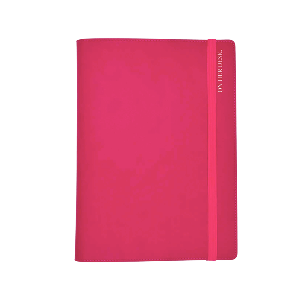 B5 Refillable Notepad Organiser - Rose Red