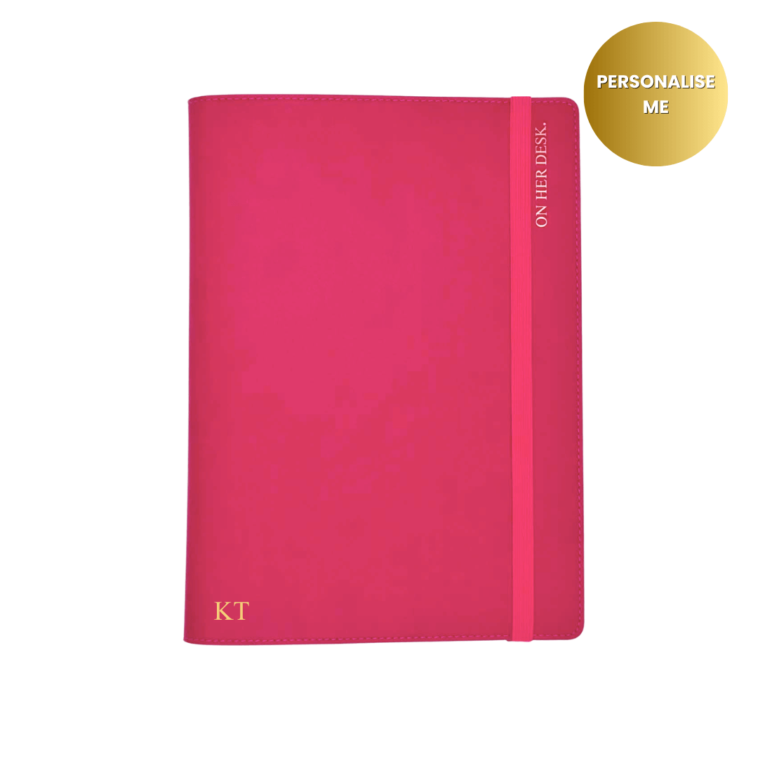 B5 Refillable Notepad Organiser - Rose Red