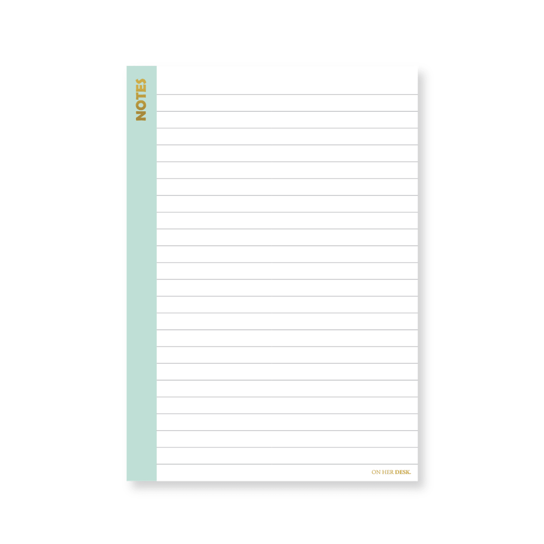 B5 Scribble Notes Notepad - Mint Green