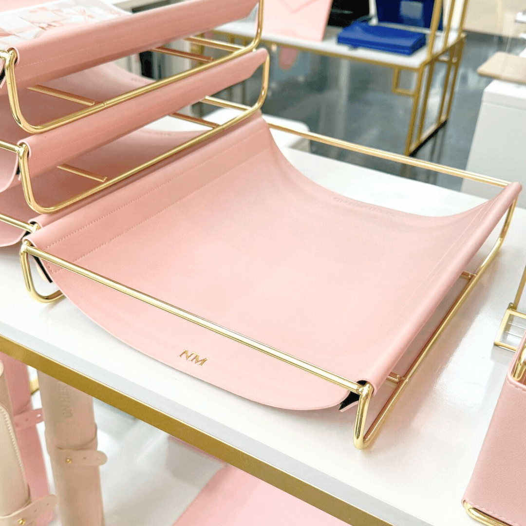 Document Desk Tray - Pastel Pink