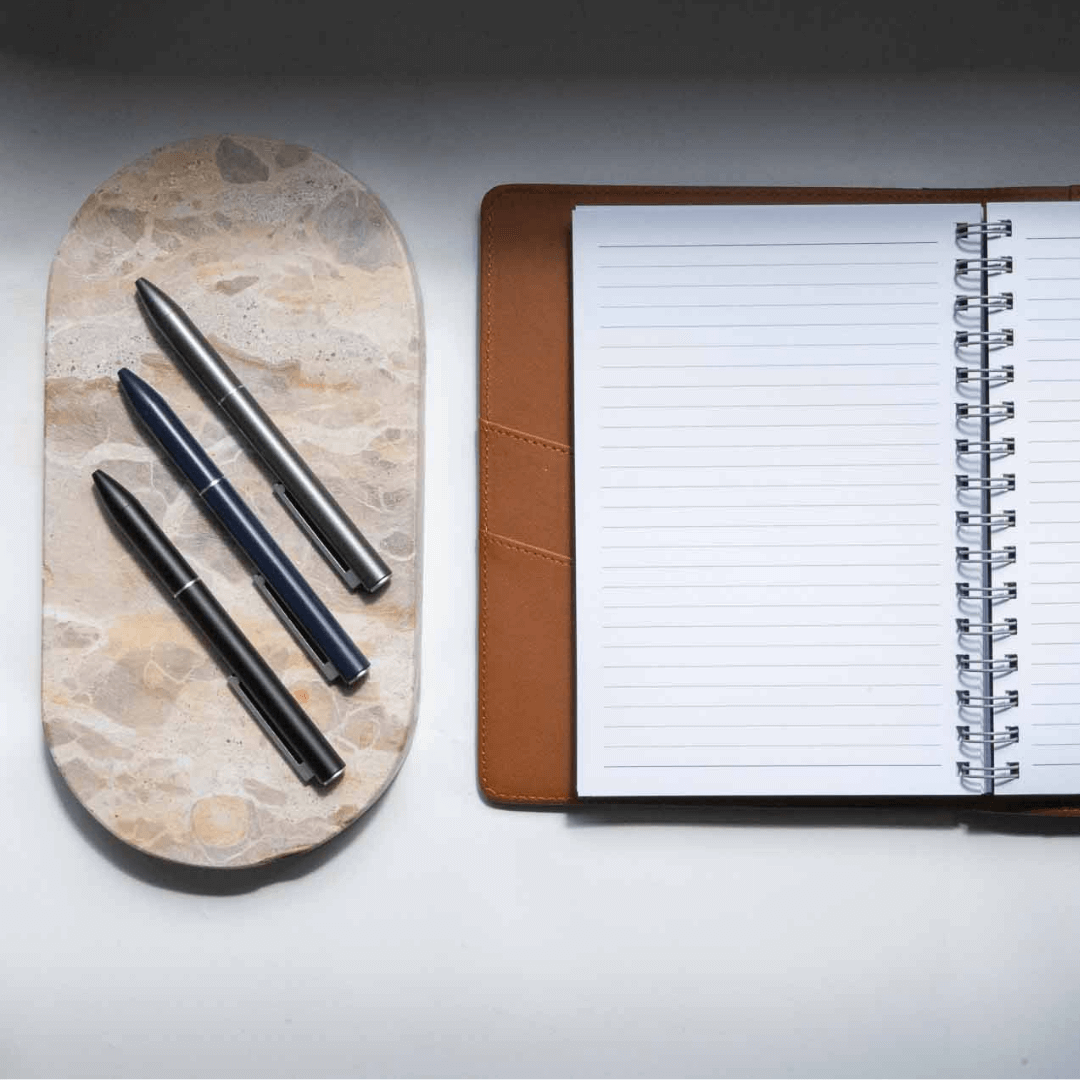 Men's A5 Covered Notebook - Midnight Black