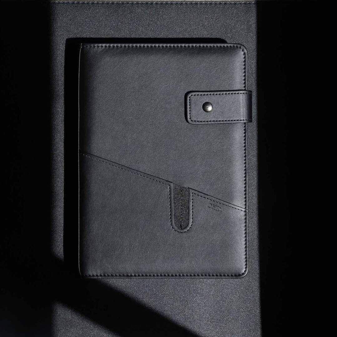 Men's A5 Covered Notebook - Midnight Black