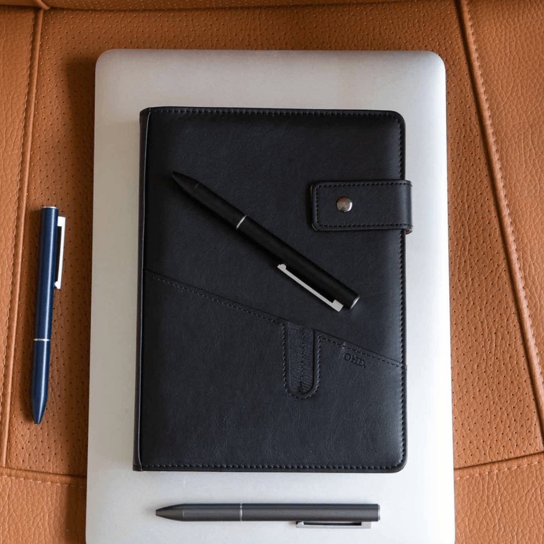 Men's A5 Covered Notebook - Midnight Black