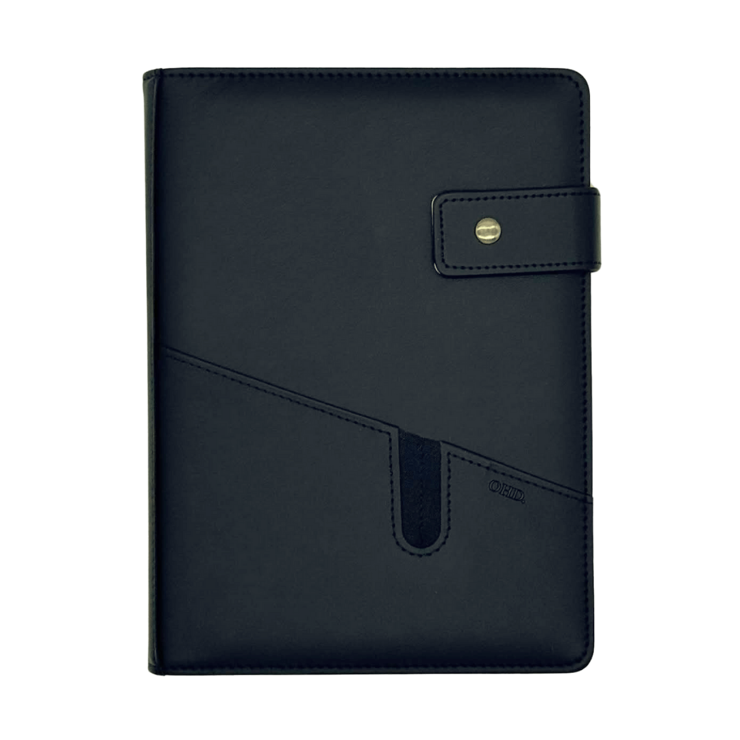 Men's A5 Covered Notebook - Midnight Black