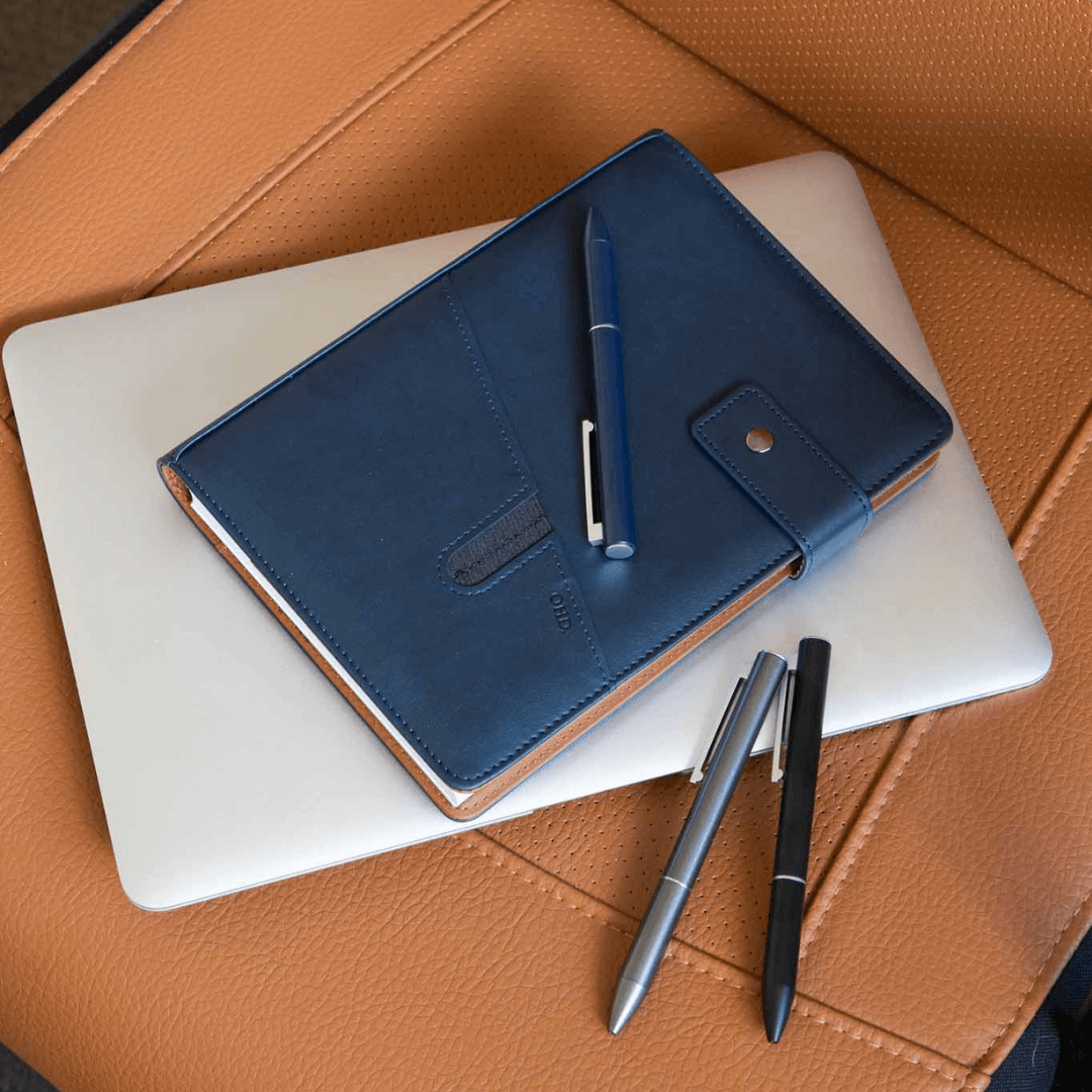 Men's A5 Covered Notebook - Navy Blue