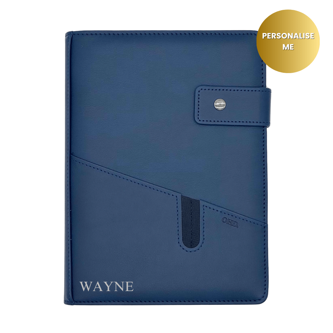 Men's A5 Covered Notebook - Navy Blue