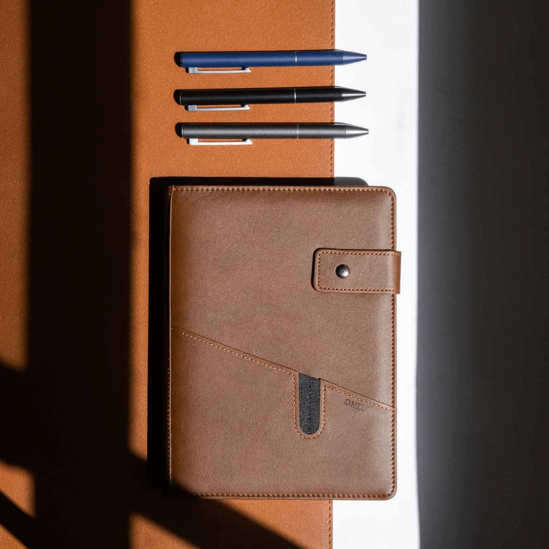 Men's A5 Covered Notebook - Walnut Brown