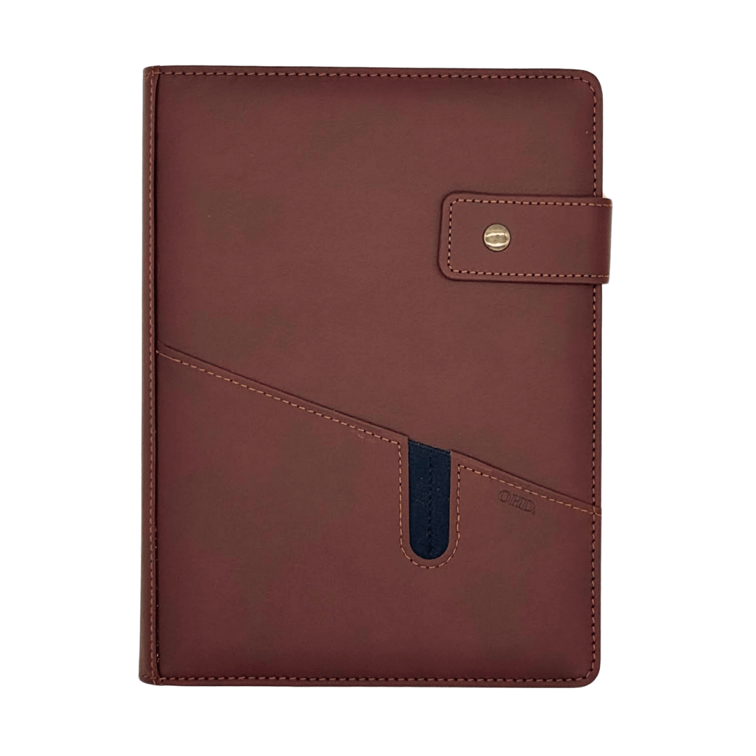 Men's A5 Covered Notebook - Walnut Brown