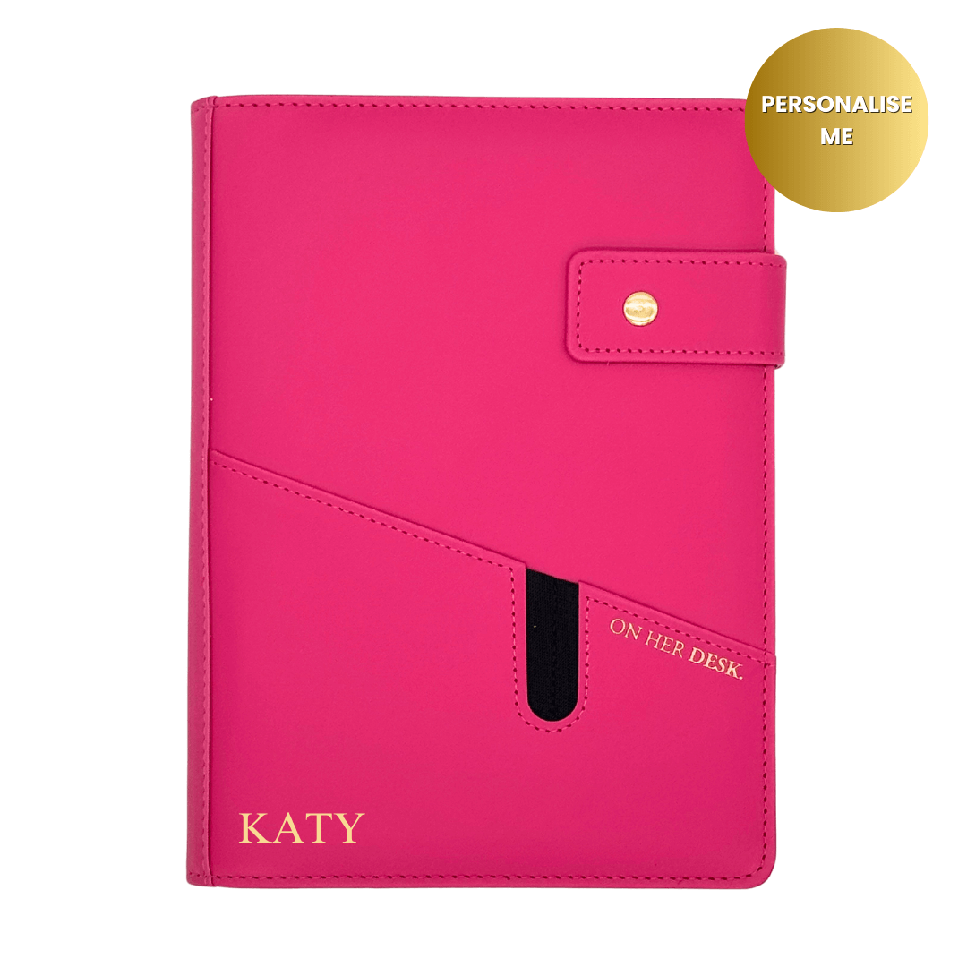A5 Covered Notebook - Hot Pink
