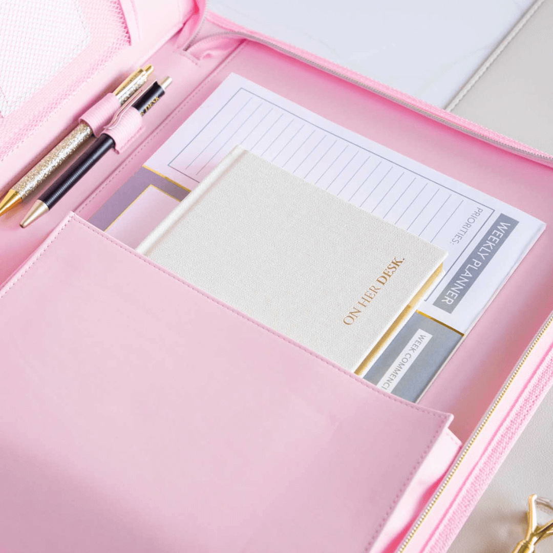 A4 Compendium Folder - Pastel Pink