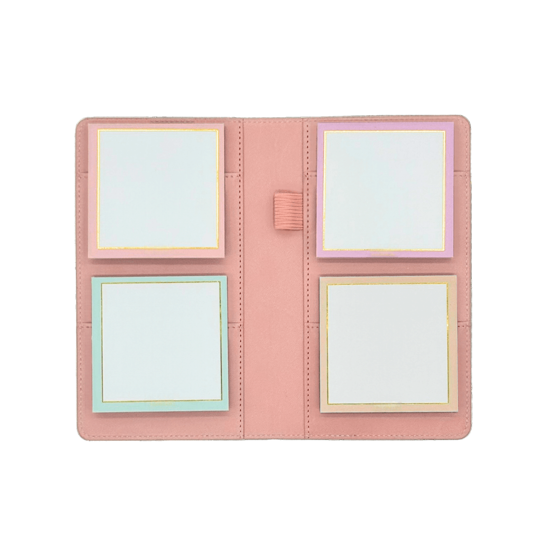 Refillable Sticky Note Organiser - Blush Pink