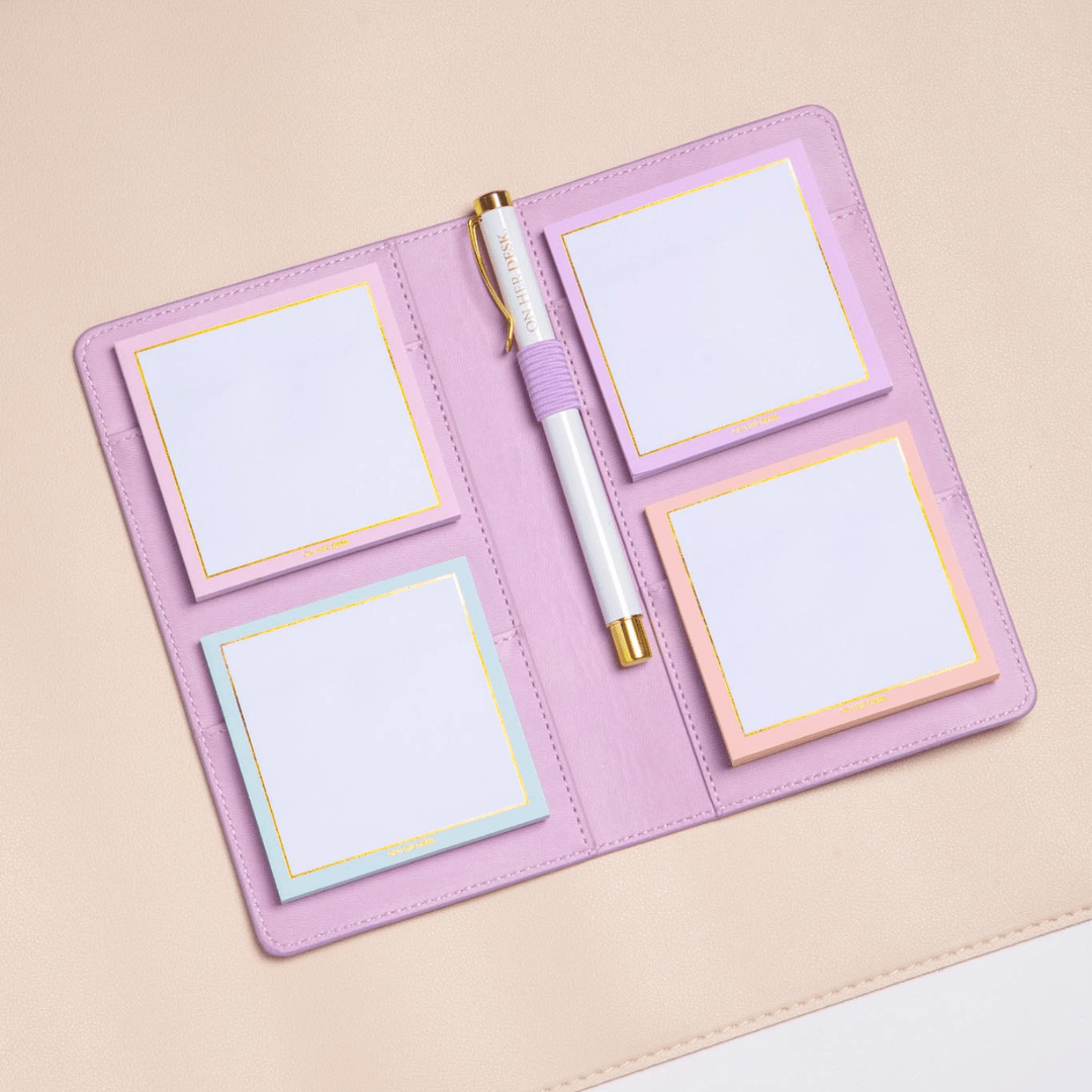 Refillable Sticky Note Organiser - Lilac