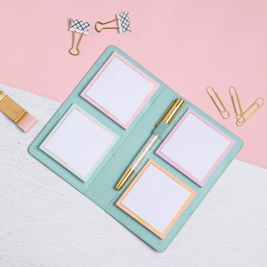 Refillable Sticky Note Organiser - Mint Green