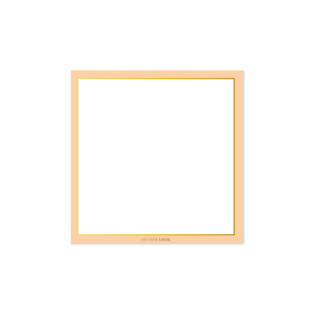 Gold Foil Sticky Notes - Peach