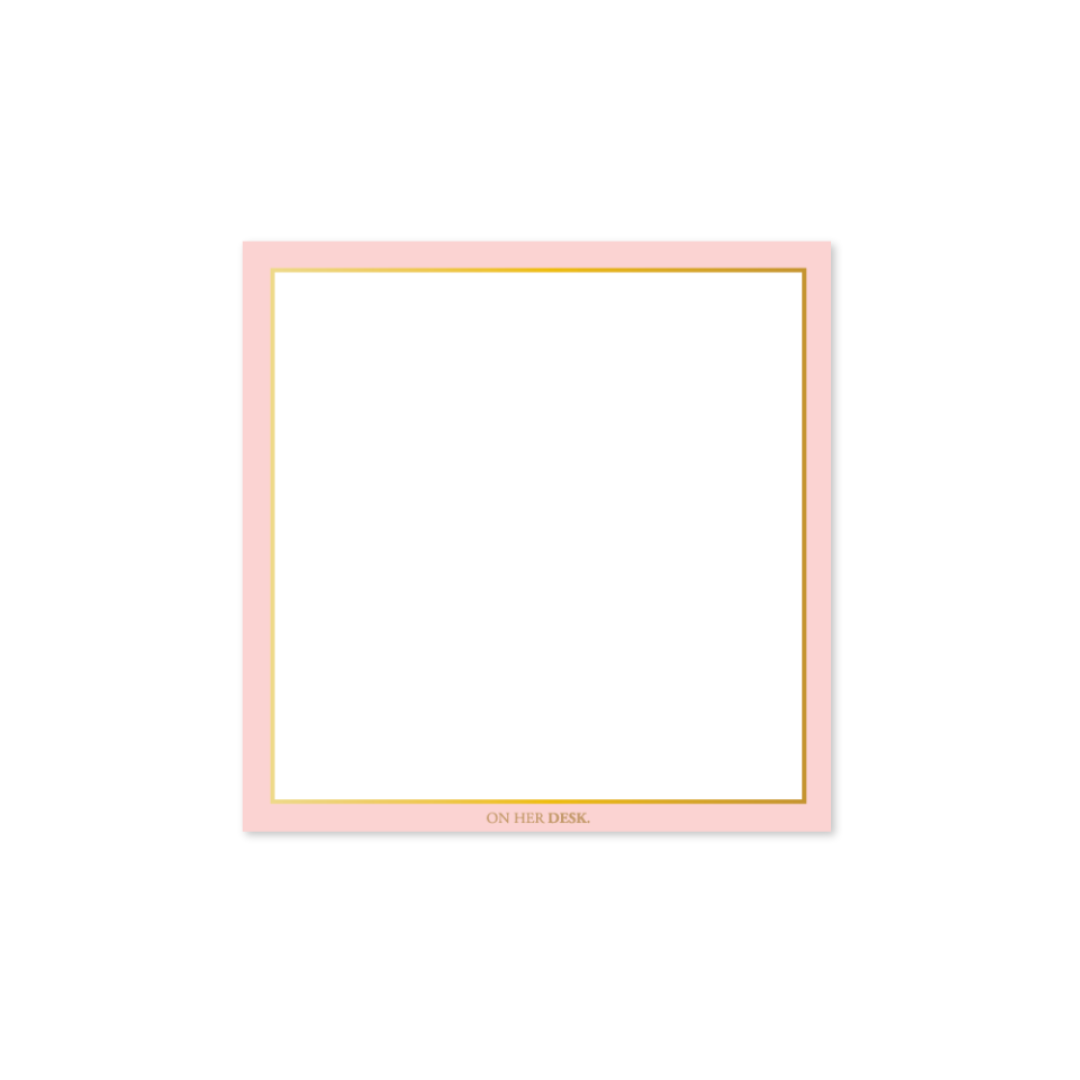 Gold Foil Sticky Notes - Pink