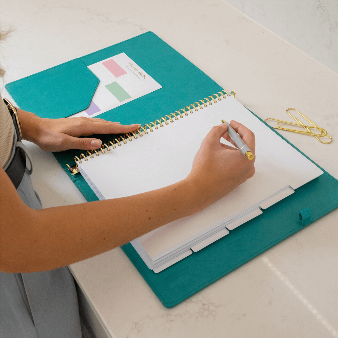 A4 Binder Notebook (with tab dividers) - Teal