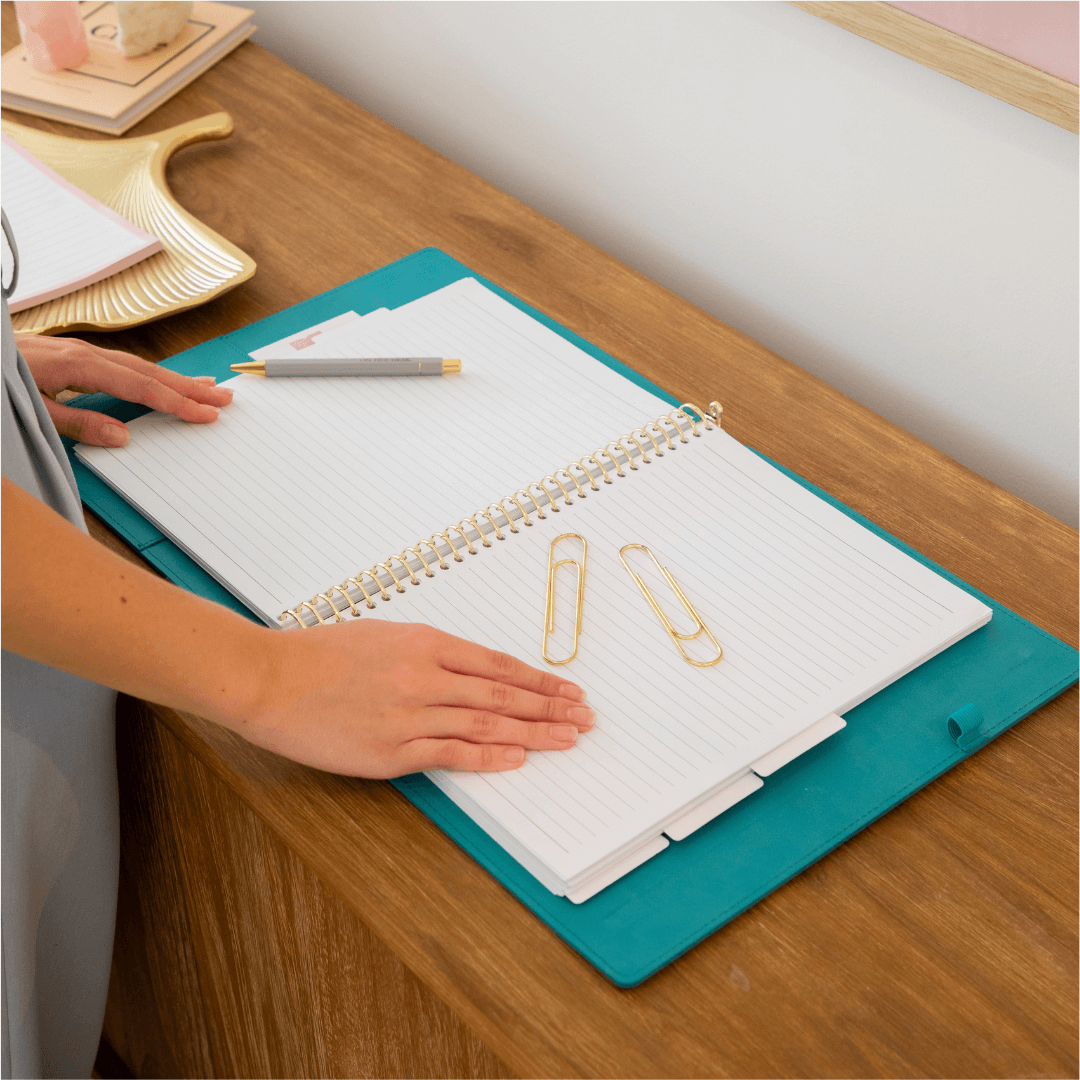 A4 Binder Notebook (with tab dividers) - Teal