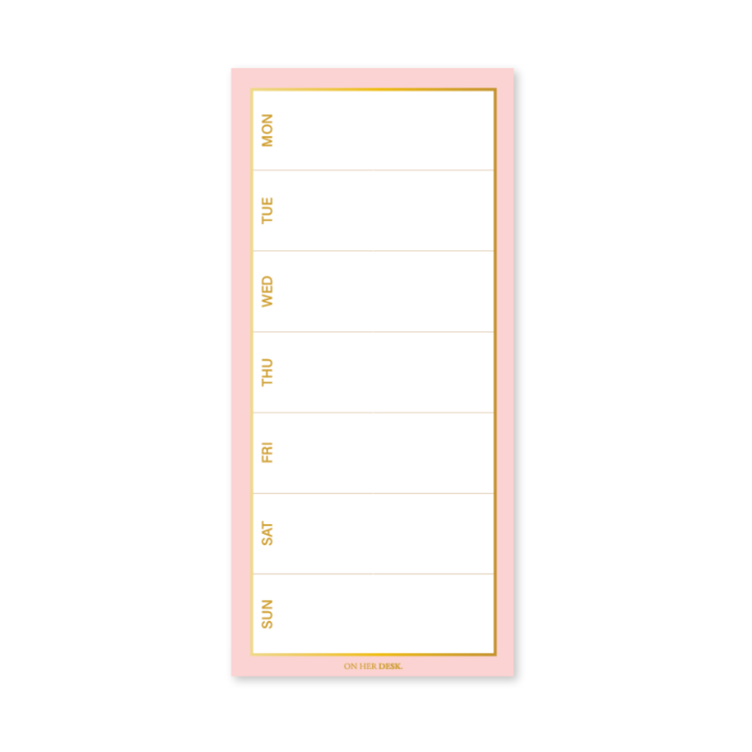 DL Weekly Planner Notepad - Pink