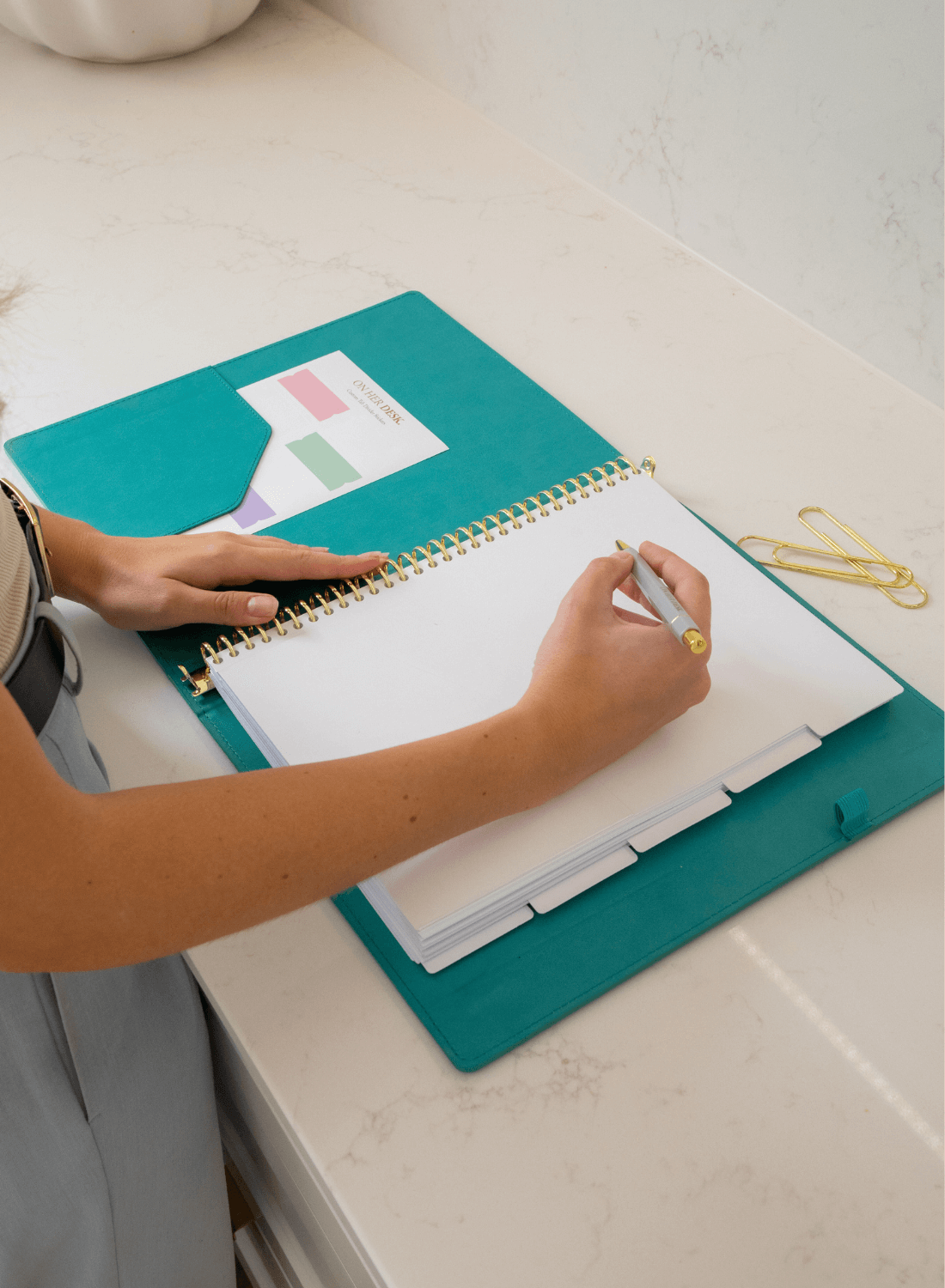 A4 Binder Notebook (with tab dividers) - Teal (IMPERFECT)