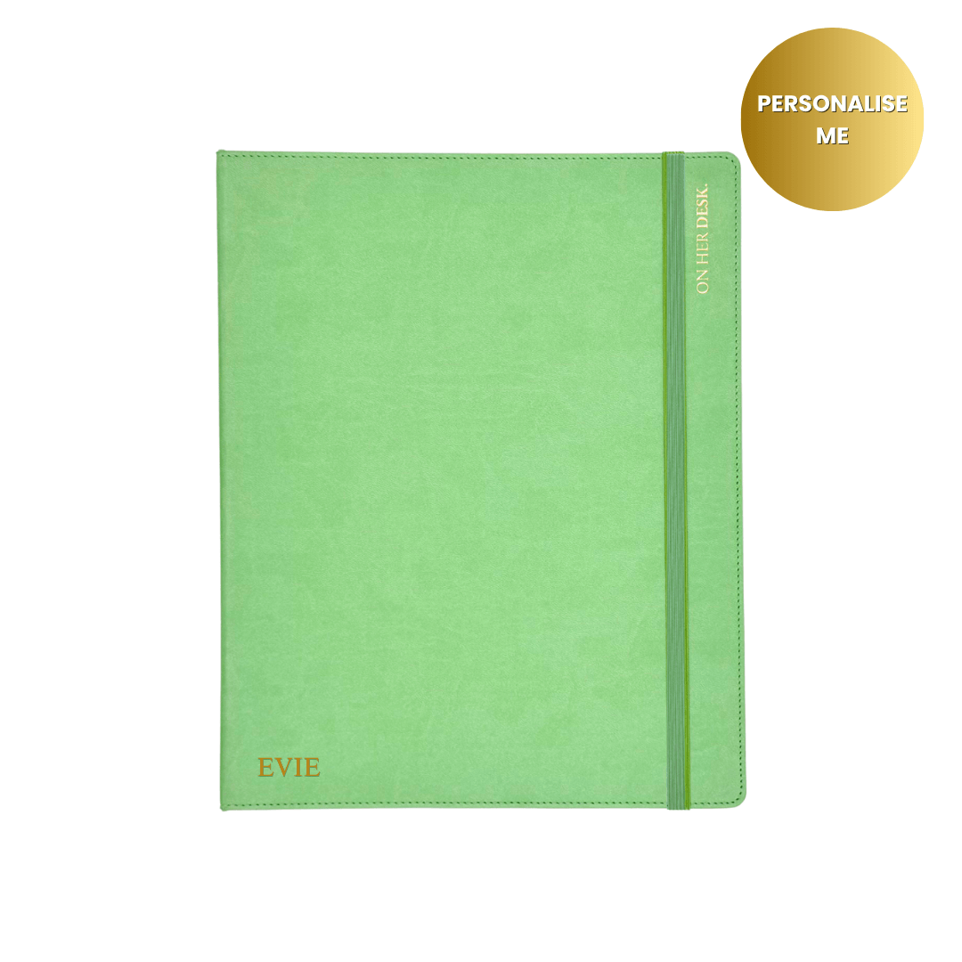A4 Binder Notebook (with tab dividers) - Apple Green