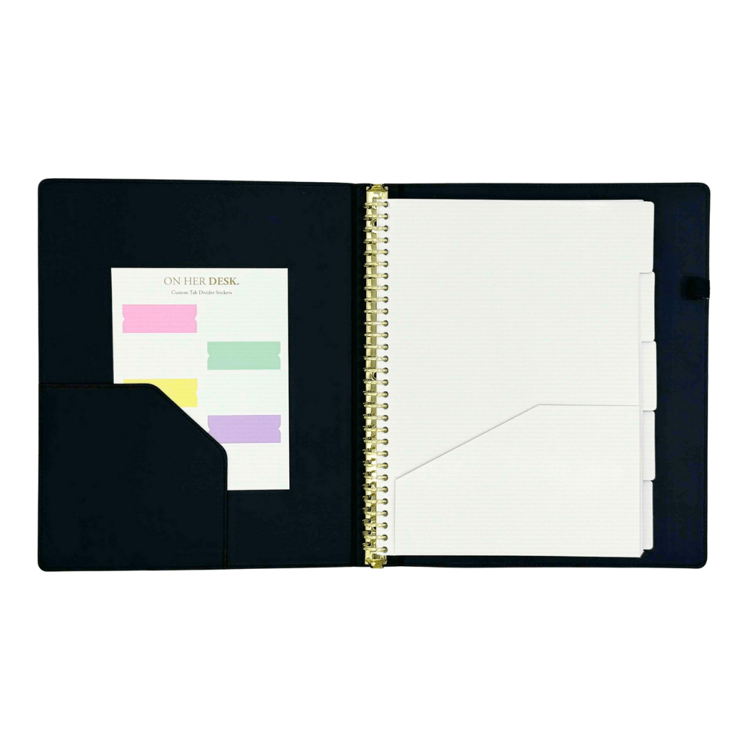 A4 Binder Notebook (with tab dividers) - Black