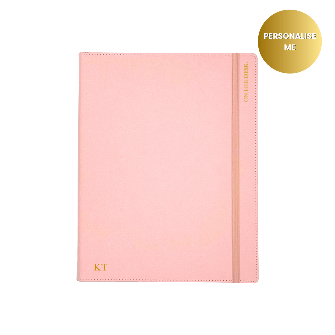 A4 Binder Notebook (with tab dividers) - Blush Pink