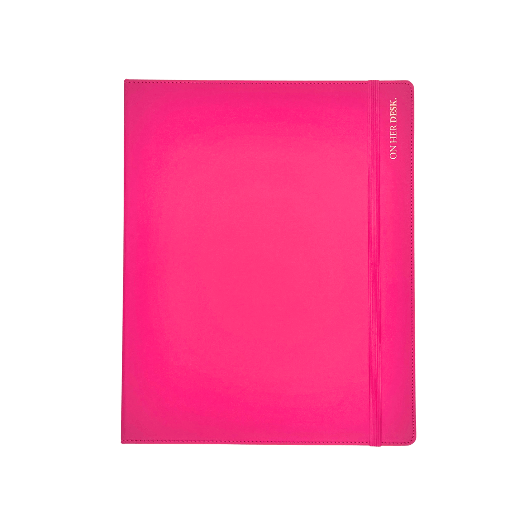 A4 Binder Notebook (with tab dividers) - Hot Pink