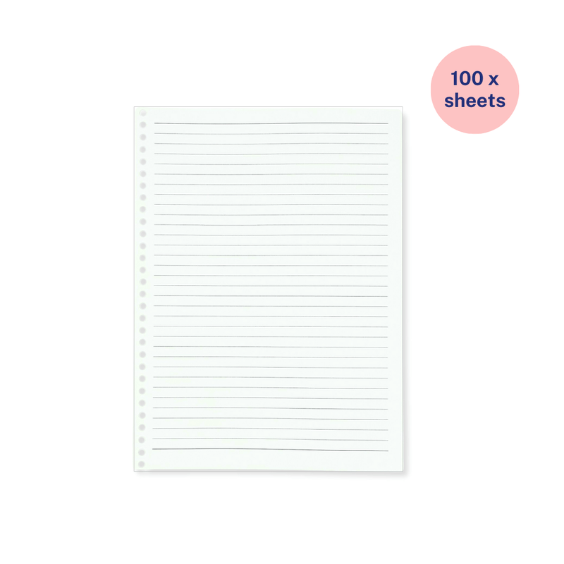 B5 Binder Notebook Refillable Paper Pack | On Her Desk