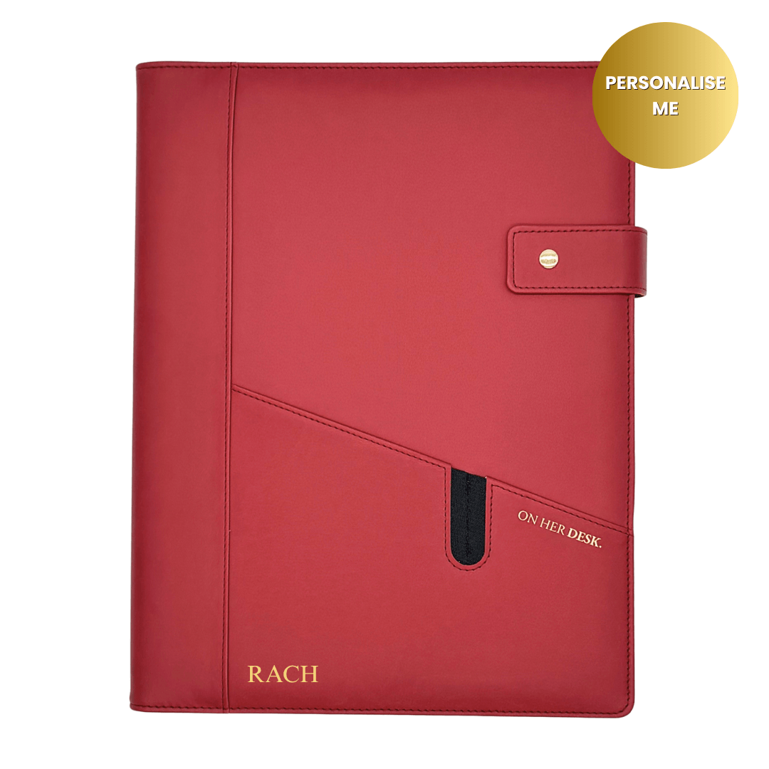 A4 Covered Notebook - Wine Red