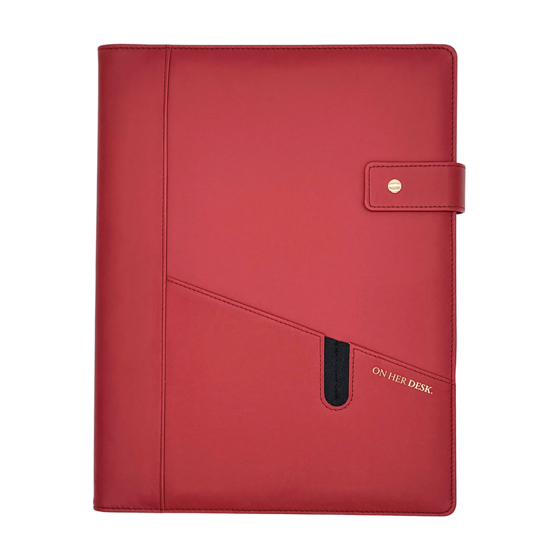 A4 Covered Notebook - Wine Red