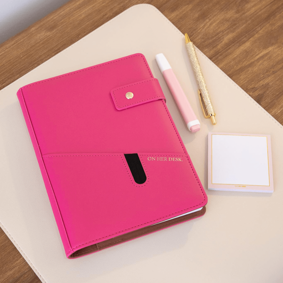 A5 Covered Notebook - Hot Pink