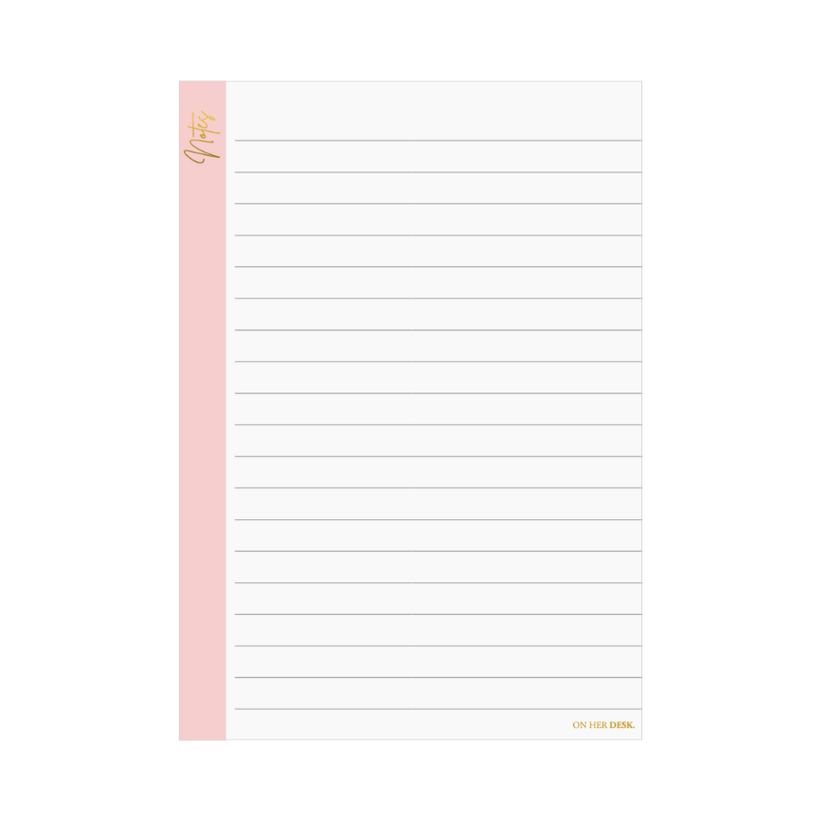 A5 Notepad | Lined Notes - Pink